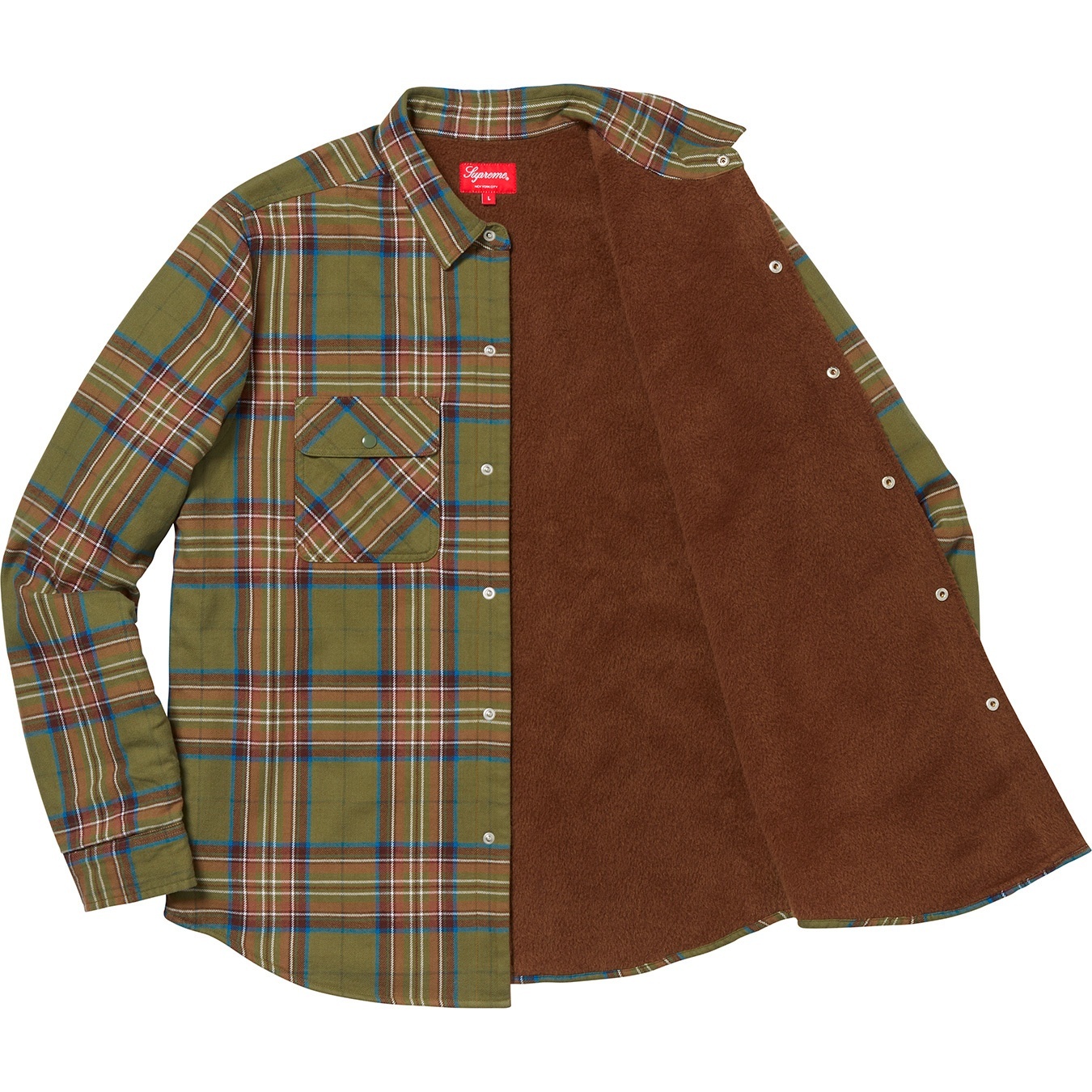 Pile Lined Plaid Flannel Shirt view 2